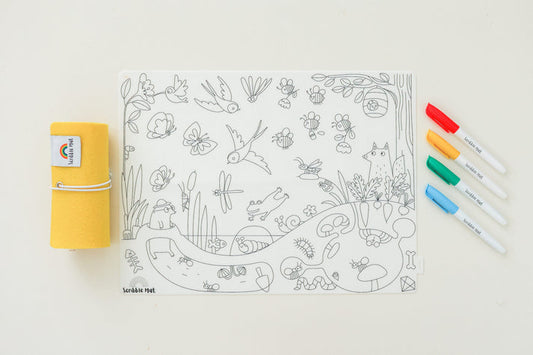 Scribble Mat In The Garden Reusable